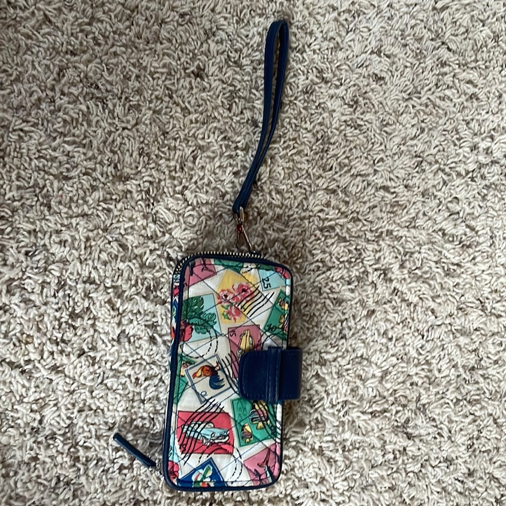 Vera Bradley wristlet stamp pattern